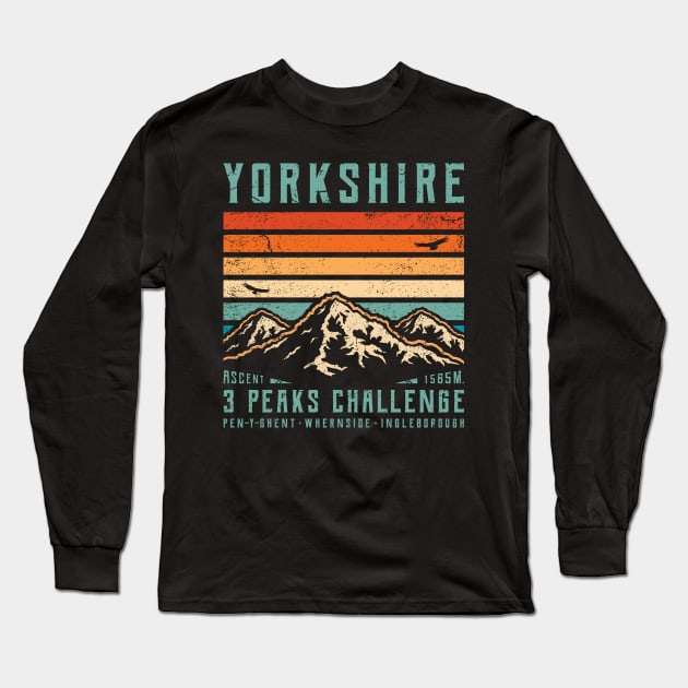 Yorkshire Three Peaks Challenge Long Sleeve T-Shirt by TigerTom